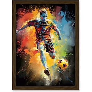 Artery8 - Footballer Ready to Kick - Brown - A4 - Wall art print Artery8 - Footballer Ready to Kick - Brown - A4 - Wall art print