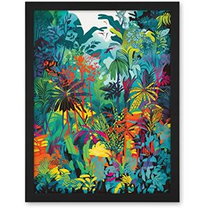 Artery8 Rainforest Landscape Vibrant Multicoloured Nature Artwork Framed Wall Art Print 18X24 Inch Artery8 Rainforest Landscape Vibrant Multicoloured Nature Artwork Framed Wall Art Print 18X24 Inch