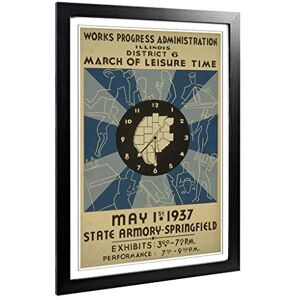 Big Box Art Framed Print of Vintage WPA Poster March of Leisure Time Design Wall Art Picture Home Decor for Kitchen, Living Room, Bedroom, Hallway, Black, A2 / 24.5x18 Inch / 62x45cm Big Box Art Framed Print of Vintage WPA Poster March of Leisure Time Design Wall Art Picture Home Decor for Kitchen, Living Room, Bedroom, Hallway, Black, A2 / 24.5x18 Inch / 62x45cm