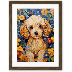 Artery8 Cockapoo Puppy Oil Painting Colourful Bright Bold Floral Fun Artwork Framed Wall Art Print 18X24 Inch Artery8 Cockapoo Puppy Oil Painting Colourful Bright Bold Floral Fun Artwork Framed Wall Art Print 18X24 Inch
