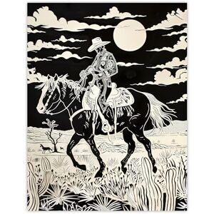 Artery8 Midnight Cowboy Black and White Western Desert Living Room Large Wall Art Poster Print Thick Paper 18X24 Inch Artery8 Midnight Cowboy Black and White Western Desert Living Room Large Wall Art Poster Print Thick Paper 18X24 Inch