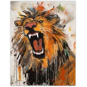 Artery8 The Circus Lion Roars Painting By Tom Jones Large Wall Art Poster Print Thick Paper 18X24 Inch Artery8 The Circus Lion Roars Painting By Tom Jones Large Wall Art Poster Print Thick Paper 18X24 Inch