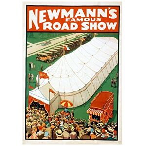 Wee Blue Coo Theatre Vintage Ad Newmann Magician Road Show Wall Art Print Wee Blue Coo Theatre Vintage Ad Newmann Magician Road Show Wall Art Print