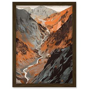 Artery8 - Scaffel Pike - Brown - A4 - Framed Art Artery8 - Scaffel Pike - Brown - A4 - Framed Art