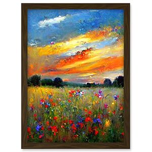 Doppelganger33 LTD Sunset Wildflower Peaceful Summer Meadow Oil Painting Artwork Framed A3 Wall Art Print Doppelganger33 LTD Sunset Wildflower Peaceful Summer Meadow Oil Painting Artwork Framed A3 Wall Art Print
