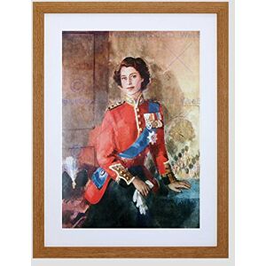 Wee Blue Coo Painting Portrait Queen Elizabeth II England Framed Wall Art Print Wee Blue Coo Painting Portrait Queen Elizabeth II England Framed Wall Art Print