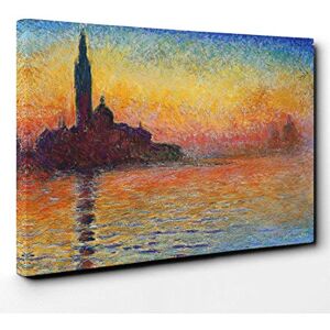 Big Box Art Canvas Print Wall Art Claude Monet San Giorgio Maggiore at Dusk Mounted & Stretched Box Frame Picture Home Decor for Kitchen, Living Room, Bedroom, Hallway, Multi-Colour, 24x16 Inch Big Box Art Canvas Print Wall Art Claude Monet San Giorgio Maggiore at Dusk Mounted & Stretched Box Frame Picture Home Decor for Kitchen, Living Room, Bedroom, Hallway, Multi-Colour, 24x16 Inch