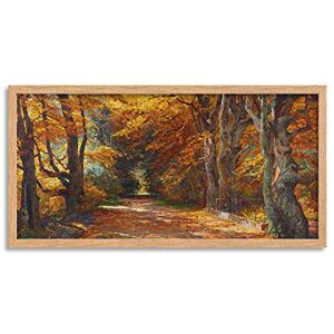 Artery8 Florian Praterallee Autumn Vienna Trees Painting Framed Wall Art Print Long 25X12 Inch Artery8 Florian Praterallee Autumn Vienna Trees Painting Framed Wall Art Print Long 25X12 Inch