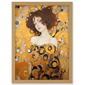 Artery8 Woman Portrait Gustav Klimt Style Oil Painting Gold Brown Artist Muse Art Nouveau Artwork Framed A3 Wall Art Print Artery8 Woman Portrait Gustav Klimt Style Oil Painting Gold Brown Artist Muse Art Nouveau Artwork Framed A3 Wall Art Print
