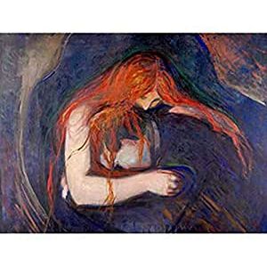 Fine Art Prints Edvard Munch Vampire 1895 Art Print Canvas Premium Wall Decor Poster Mural Fine Art Prints Edvard Munch Vampire 1895 Art Print Canvas Premium Wall Decor Poster Mural