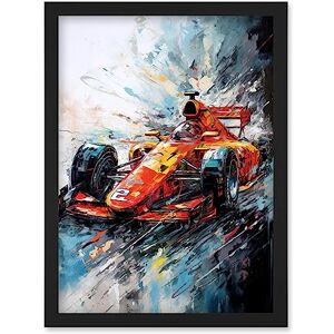 Artery8 Orange Race Car Grand Prix Action Shot Painting Artwork Framed Wall Art Print A4 Artery8 Orange Race Car Grand Prix Action Shot Painting Artwork Framed Wall Art Print A4