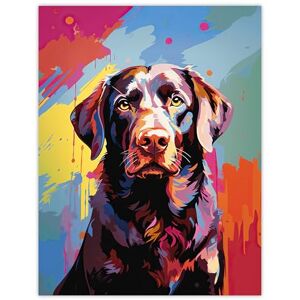 Artery8 Chocolate Labrador Retriever Dog Lover Gift Pet Portrait Colourful Artwork Painting Extra Large XL Wall Art Poster Print Artery8 Chocolate Labrador Retriever Dog Lover Gift Pet Portrait Colourful Artwork Painting Extra Large XL Wall Art Poster Print