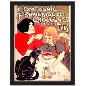 Fine Art Prints Steinlen Company French Chocolate Tea Cat Advert Large Framed Art Print Poster Wall Decor 18x24 in Fine Art Prints Steinlen Company French Chocolate Tea Cat Advert Large Framed Art Print Poster Wall Decor 18x24 in