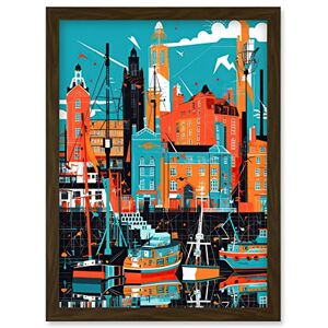 Artery8 Liverpool Royal Albert Dock Waterfront Cityscape Artwork Framed Wall Art Print A4 Artery8 Liverpool Royal Albert Dock Waterfront Cityscape Artwork Framed Wall Art Print A4