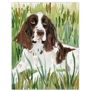 Artery8 Dog Lover English Springer Spaniel in Green Field Living Room Extra Large XL Wall Art Poster Print Artery8 Dog Lover English Springer Spaniel in Green Field Living Room Extra Large XL Wall Art Poster Print