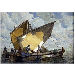 Wee Blue Coo Painting Seascape Maritime Dill Pellestrina Fishermen Wall Art Print Wee Blue Coo Painting Seascape Maritime Dill Pellestrina Fishermen Wall Art Print