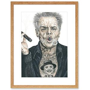 Wee Blue Coo Jack Nicholson Tattoo Inked Ikons Wayne Maguire Artwork Framed Wall Art Print 12X16 Inch Wee Blue Coo Jack Nicholson Tattoo Inked Ikons Wayne Maguire Artwork Framed Wall Art Print 12X16 Inch