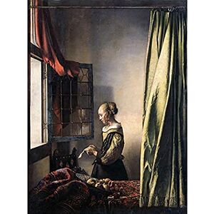 Artery8 Vermeer Girl Reading Letter Open Window Painting Unframed Wall Art Print Poster Home Decor Premium Artery8 Vermeer Girl Reading Letter Open Window Painting Unframed Wall Art Print Poster Home Decor Premium