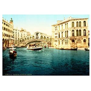 Wee Blue Coo Photo Cityscape Venice Rialto Bridge Canal Boat Picture Wall Art Print Wee Blue Coo Photo Cityscape Venice Rialto Bridge Canal Boat Picture Wall Art Print