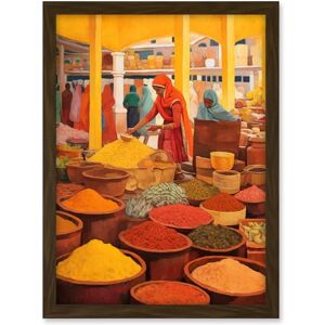 Artery8 The Spice Market Asian Herbs and Spices Colourful Kitchen Artwork Framed A3 Wall Art Print Artery8 The Spice Market Asian Herbs and Spices Colourful Kitchen Artwork Framed A3 Wall Art Print