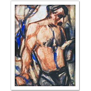 Fine Art Prints Rohlfs Worker Bare Torso Painting Large Framed Art Print Poster Wall Decor 18x24 in Fine Art Prints Rohlfs Worker Bare Torso Painting Large Framed Art Print Poster Wall Decor 18x24 in