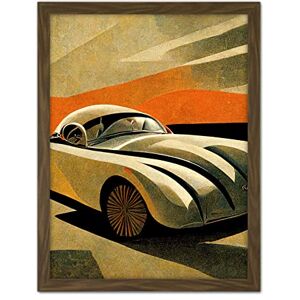 Doppelganger33 LTD Art Deco Vintage Sports Car Sunset Illustration Artwork Framed Wall Art Print 18X24 Inch Doppelganger33 LTD Art Deco Vintage Sports Car Sunset Illustration Artwork Framed Wall Art Print 18X24 Inch