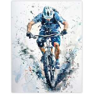 Artery8 Mountain Biker Action Shot Paint Splat Portrait Man Cave Extra Large XL Wall Art Poster Print Artery8 Mountain Biker Action Shot Paint Splat Portrait Man Cave Extra Large XL Wall Art Poster Print