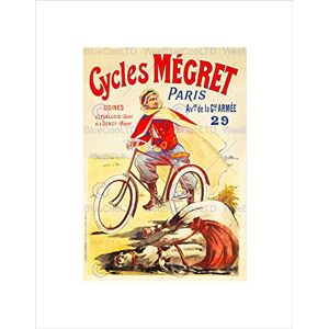 Wee Blue Coo Advert Transport Megret Cycles Dead Horse Weird France Wall Art Print Wee Blue Coo Advert Transport Megret Cycles Dead Horse Weird France Wall Art Print