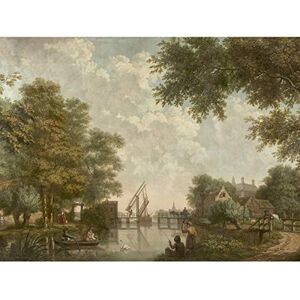 Artery8 Andriessen Dutch Landscape River Trees Painting Premium Wall Art Canvas Print 18X24 Inch Artery8 Andriessen Dutch Landscape River Trees Painting Premium Wall Art Canvas Print 18X24 Inch