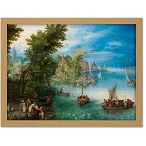 Fine Art Prints Jan Brueghel The Elder River Landscape Large Framed Art Print Poster Wall Decor 18x24 Fine Art Prints Jan Brueghel The Elder River Landscape Large Framed Art Print Poster Wall Decor 18x24
