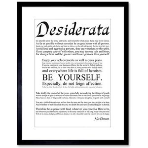 Wee Blue Coo Desiderata Ehrmann Placidly Amid Yourself Quote Framed Wall Art Print Wee Blue Coo Desiderata Ehrmann Placidly Amid Yourself Quote Framed Wall Art Print