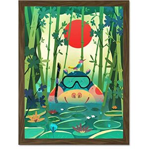 Wee Blue Coo Jungle Animals Hippo Wall Large Framed Art Print Poster Wall Decor 18x24 inch Wee Blue Coo Jungle Animals Hippo Wall Large Framed Art Print Poster Wall Decor 18x24 inch