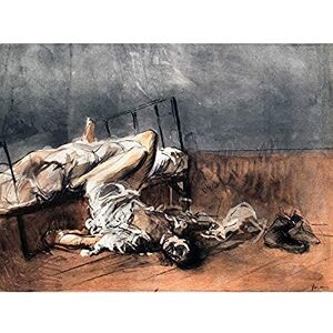 Artery8 After Forain Drawings World War I Les Deux Ecoles 1917 Art Print Canvas Premium Wall Decor Poster Mural Artery8 After Forain Drawings World War I Les Deux Ecoles 1917 Art Print Canvas Premium Wall Decor Poster Mural