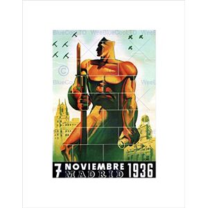 Wee Blue Coo War Spanish Civil Madrid Siege Republican Spain Vintage Wall Art Print Wee Blue Coo War Spanish Civil Madrid Siege Republican Spain Vintage Wall Art Print