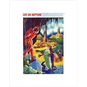 Wee Blue Coo Mag Vintage Life On Neptune Adventure Space Sci Fi 1940 Art Wall Art Print Wee Blue Coo Mag Vintage Life On Neptune Adventure Space Sci Fi 1940 Art Wall Art Print