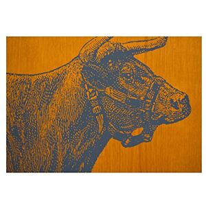Wee Blue Coo Painting Drawing Animal Bull Cow Steer Horns Wall Art Print Wee Blue Coo Painting Drawing Animal Bull Cow Steer Horns Wall Art Print