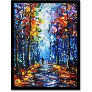 Artery8 Rainbow Forest Trail Couple Abstract Painting Living Room Artwork Framed Wall Art Print A4 Artery8 Rainbow Forest Trail Couple Abstract Painting Living Room Artwork Framed Wall Art Print A4