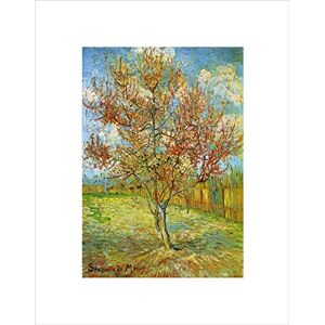 Wee Blue Coo VAN GOGH PINK PEACH TREE IN BLOSSOM REMINISCENCE MAUVE FRAME ART PRINT B12X2123 Wee Blue Coo VAN GOGH PINK PEACH TREE IN BLOSSOM REMINISCENCE MAUVE FRAME ART PRINT B12X2123