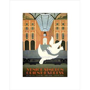 Wee Blue Coo Travel Tourism Train Orient Express London Venice Dove Wall Art Print Wee Blue Coo Travel Tourism Train Orient Express London Venice Dove Wall Art Print