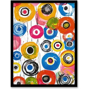 Artery8 Abstract Target Circles Colourful Bright Fun Design For Living Room Artwork Framed Wall Art Print A4 Artery8 Abstract Target Circles Colourful Bright Fun Design For Living Room Artwork Framed Wall Art Print A4