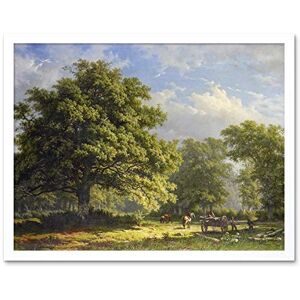 Artery8 Roth View Forest Bentheim Landscape Painting Art Print Framed Poster Wall Decor 12x16 inch Artery8 Roth View Forest Bentheim Landscape Painting Art Print Framed Poster Wall Decor 12x16 inch