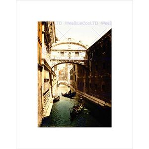 Wee Blue Coo VINTAGE COLOUR TINT VENICE ITALY BRIDGE SIGHS CANAL FRAMED ART PRINT B12X12418 Wee Blue Coo VINTAGE COLOUR TINT VENICE ITALY BRIDGE SIGHS CANAL FRAMED ART PRINT B12X12418