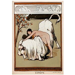 Wee Blue Coo Magazine Cover Jugend Europa Bull Goddess Wall Art Print Wee Blue Coo Magazine Cover Jugend Europa Bull Goddess Wall Art Print