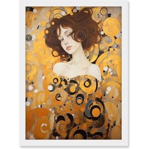 Artery8 Woman Portrait Gustav Klimt Style Oil Painting Gold Brown Artist Muse Art Nouveau Artwork Framed A3 Wall Art Print Artery8 Woman Portrait Gustav Klimt Style Oil Painting Gold Brown Artist Muse Art Nouveau Artwork Framed A3 Wall Art Print