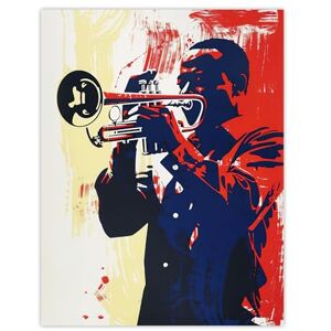 Artery8 Jazz Music Trumpet Player Portrait Graphic Design Living Room Large Wall Art Poster Print Thick Paper 18X24 Inch Artery8 Jazz Music Trumpet Player Portrait Graphic Design Living Room Large Wall Art Poster Print Thick Paper 18X24 Inch