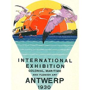 Wee Blue Coo Advert Colonial Maritime Flemish Antwerp Exhibition Sunset Graphic Art Print Poster Wall Decor 12X16 Inch Wee Blue Coo Advert Colonial Maritime Flemish Antwerp Exhibition Sunset Graphic Art Print Poster Wall Decor 12X16 Inch