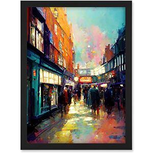 Doppelganger33 LTD Carnaby Street London Bright Acrylic Painting Artwork Framed A3 Wall Art Print Doppelganger33 LTD Carnaby Street London Bright Acrylic Painting Artwork Framed A3 Wall Art Print
