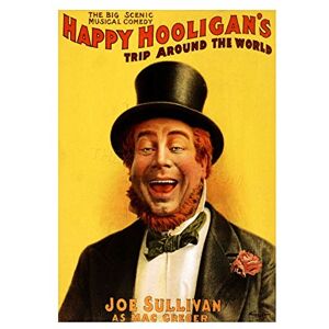 Wee Blue Coo Theatre Stage Vaudeville Happy Hooligan USA Irish Vintage Wall Art Print Wee Blue Coo Theatre Stage Vaudeville Happy Hooligan USA Irish Vintage Wall Art Print