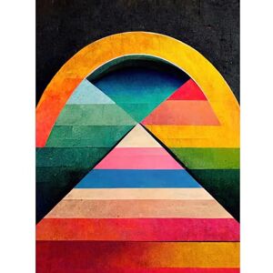 Doppelganger33 LTD Abstract Geometric Retro Rainbow Architecture Triangle Painting Large Wall Art Poster Print Thick Paper 18X24 inch Doppelganger33 LTD Abstract Geometric Retro Rainbow Architecture Triangle Painting Large Wall Art Poster Print Thick Paper 18X24 inch