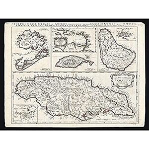 Fine Art Prints Lea 1696 Map American Islands English Empire Art Print Canvas Premium Wall Decor Poster Mural Fine Art Prints Lea 1696 Map American Islands English Empire Art Print Canvas Premium Wall Decor Poster Mural